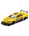 Колекционерски модел Mini GT Състезателни: Автомобили - Nissan Skyline GT-R (R34N) LB-ER34 Super Silhouette SKYLINE (Sport Yellow) (2025) (RHD) (Blister Packaging)