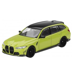 Колекционерски модел Mini GT Съвременни: Автомобили - BMW M3 M Performance Touring Sao Paulo Yellow 2025 (LHD)