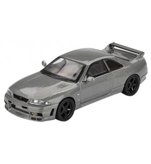 Колекционерски модел Mini GT Съвременни: Автомобили - Nissan Skyline GT-R Dark Metal Gray 1993 (Nismo BCNR33 CRS Version) (RHD)