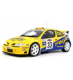 Колекционерски модел OTTOMobile Състезателни: Автомобили - Renault Megane Maxi #33 M. Rowe San Remo (1998) (Yellow)