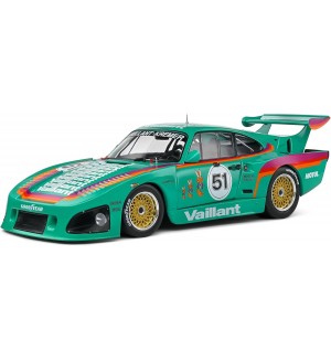Колекционерски модел SOLIDO Състезателни: Автомобили - Porsche 935 K3 Green #51 Vaillant (1977)