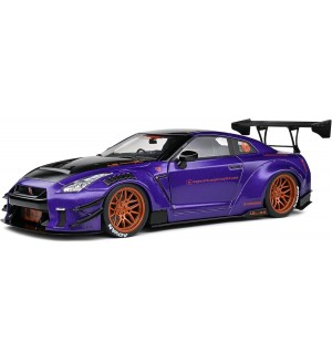 Колекционерски модел SOLIDO Съвременни: Автомобили - Nissan GT-R (R35) W/ Liberty Walk Body Kit 2.0 (Purple) (2022)