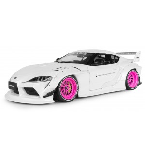 Колекционерски модел SOLIDO Съвременни: Автомобили - Toyota GR Supra Liberty Walk Body Kit )White Pink) (2025)