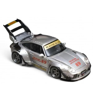 Колекционерски модел Street Weapon Съвременни: Автомобили - Porsche RWB 993 Zamac high tail, grey