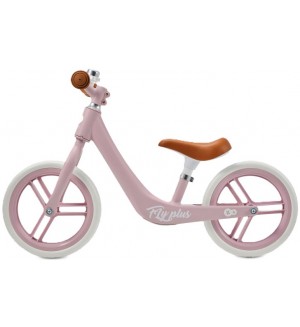 Колело за баланс KinderKraft - Fly Plus, Powder Pink, 12''