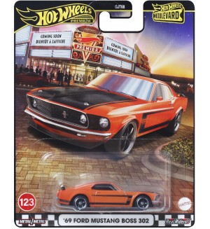 Метална количка Hot Wheels Boulevard - '69 Ford Mustang Boss 302, 1:64