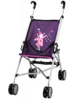 Количка за кукли Bayer - Buggy, лилава