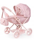 Количка за кукли Bayer - Cosy, с чанта, одеяло и възглавница, розова