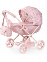 Количка за кукли Bayer - Cosy, с чанта, одеяло и възглавница, розова