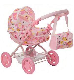 Количка за кукли HTI - Baby Boo, сгъваема с чанта