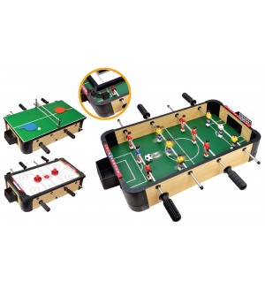 Комплект игри за маса Ambassador 3 в 1 - Джага, Тенис на маса, Хокей