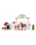 Комплект фигурки Schleich Farm Life Horses - Кончетата на Хана и кучето Руби