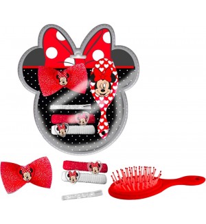 Детски моден комплект Coriex - Minnie, аксесоари за коса с четка Детски моден комплект Coriex - Minnie, аксесоари за коса с четка