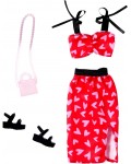 Комплект аксесоари за кукли Barbie Fashions - Червен тоалет на сърца