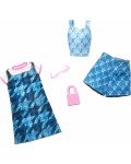 Комплект аксесоари за кукли Barbie Fashions - Рокля, къси панталони и потник