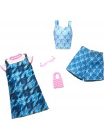 Комплект аксесоари за кукли Barbie Fashions - Рокля, къси панталони и потник