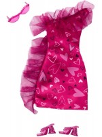 Комплект аксесоари за кукли Barbie Fashions - Рокля на сърца