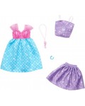Комплект аксесоари за кукли Barbie Fashions - Рокля русалка, потник и пола