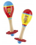 Комплект дървени маракаси Orange Tree Toys - Lion & Monkey