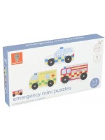 Комплект дървени пъзели Orange Tree Toys - Автомобили