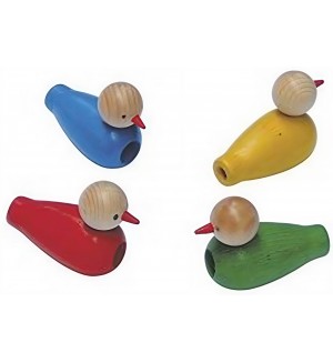 Комплект дървени свирки Bass & Bass - Птички, 4 броя Комплект дървени свирки Bass & Bass - Птички, 4 броя