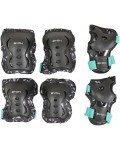 Комплект детски протектори Byox - Dazzle, Class A, до 25 kg, тюркоаз