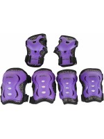 Комплект детски протектори Byox - Sparkle, Class B, до 50 kg, лилави