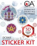 Комплект диамантени стикери Collection D'Art - Замък, 3 бр.