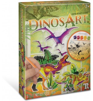 Комплект DinosArt - Оцвети фигурките на динозаври