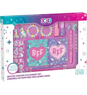 Комплект дневници с аксесоари 3C4G - Besties Forever, 13 части