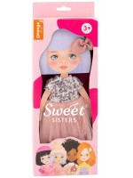 Комплект дрехи за кукла Orange Toys Sweet Sisters - Розова рокля с пайети