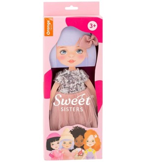 Комплект дрехи за кукла Orange Toys Sweet Sisters - Розова рокля с пайети