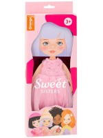 Комплект дрехи за кукла Orange Toys Sweet Sisters - Розова рокля с рози