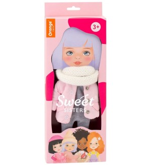 Комплект дрехи за кукла Orange Toys Sweet Sisters - Розово яке с шал