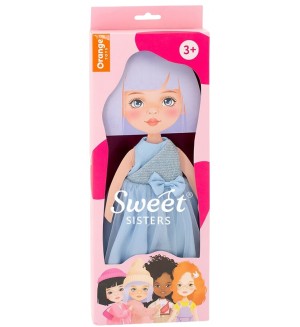 Комплект дрехи за кукла Orange Toys Sweet Sisters - Синя сатенена рокля