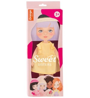 Комплект дрехи за кукла Orange Toys Sweet Sisters - Жълта рокля