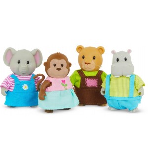 Комплект фигури Battat Li'L Woodzeez - Семейство приятели, 4 броя Комплект фигури Battat Li'L Woodzeez - Семейство приятели, 4 броя