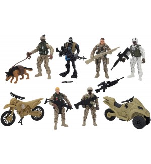 Комплект фигури Chap mei Soldier Force - Патрул, 6 броя