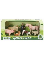 Комплект фигури Cypress - Happy Farm, домашни животни с фермер 