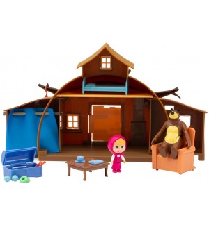 Комплект фигури Giochi Preziosi - Маша и Мечока, къщата на Мечока