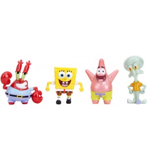 Комплект фигури Jada - Sponge Bob, 6.5 cm, асортимент