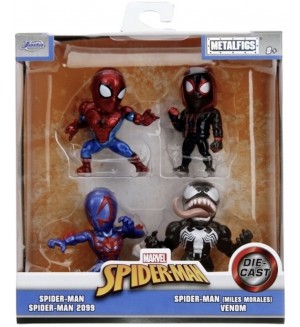 Комплект фигури Jada Toys Marvel - Spider-Man, 4 броя, 6 cm