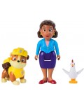 Комплект фигури Spin Master Paw Patrol - Ръбъл и кмет Гудуей, с кокошка