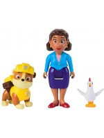 Комплект фигури Spin Master Paw Patrol - Ръбъл и кмет Гудуей, с кокошка