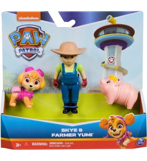 Комплект фигури Spin Master Paw Patrol - Скай и фермерката Юми Комплект фигури Spin Master Paw Patrol - Скай и фермерката Юми