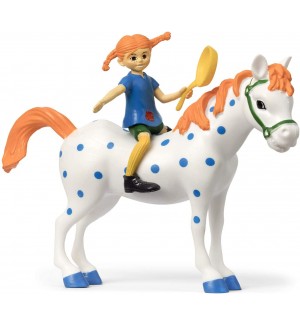 Комплект фигурки Pippi - Пипи Дъгото чорапче и кончето