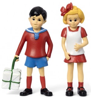 Комплект фигурки Pippi - Томи и Аника от Пипи Дългото чорапче