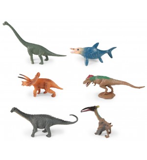 Комплект фигурки Rappa - Динозаври IV, 6 броя, 5-9 cm