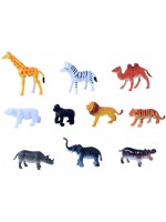 Комплект фигурки Rappa - Диви животни, 10 броя, 5-6.5 cm