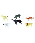 Комплект фигурки Rappa - Диви животни, 6 броя, 6-7 cm